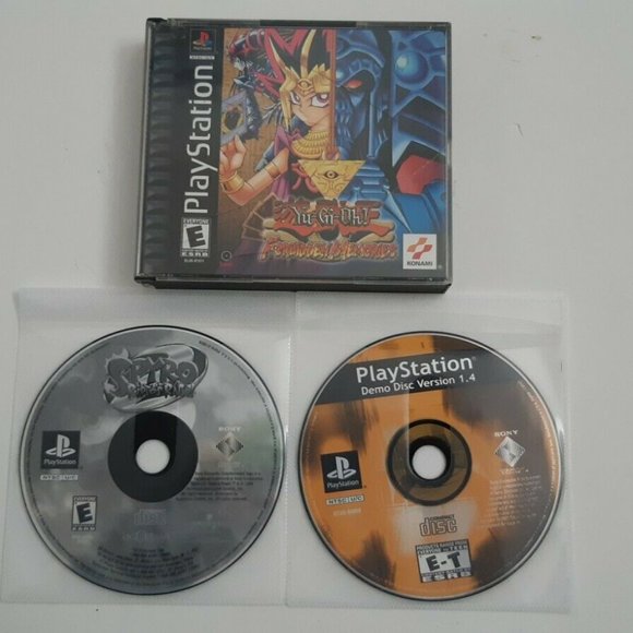 3 PS1 GAMES(Yu-Gi-Oh Forbidden Memories, Spyro Riptos Rage, PS1 Demo Disc) - Picture 1 of 2